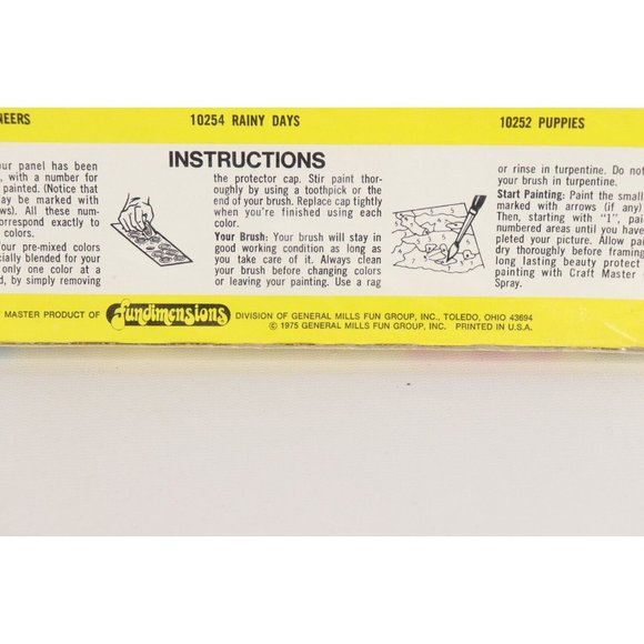 NOS Vintage 70s Craft Master Paint by Number Set In Pursuit Fighter Jets 8x10" - Picture 3 of 5